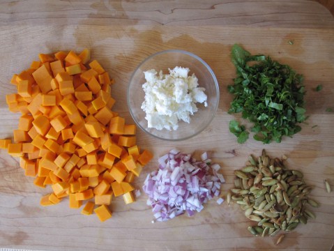 Black Bean and Butternut Squash salad