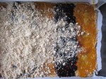 sprinkle crumb over jam&nbsp;layer